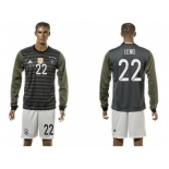 Germany #22 Leno Away Long Sleeves Soccer Country Jersey