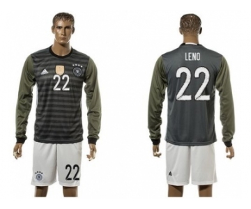 Germany #22 Leno Away Long Sleeves Soccer Country Jersey