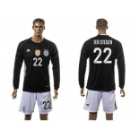 Germany #22 Ter Stegen Black Goalkeeper Long Sleeves Soccer Country Jersey