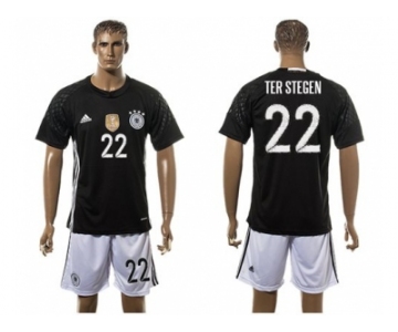 Germany #22 Ter Stegen Black Goalkeeper Soccer Country Jersey