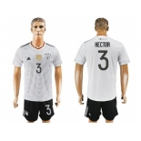 Germany #3 Hector White Home Soccer Country Jersey