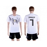 Germany #7 Draxler White Home Soccer Country Jersey