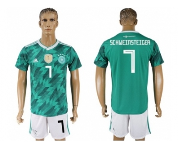 Germany #7 Schweinsteiger Away Soccer Country Jersey