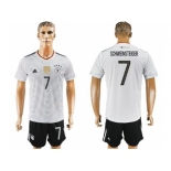 Germany #7 Schweinsteiger White Home Soccer Country Jersey