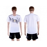 Germany Blank White Home Soccer Country Jersey