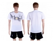 Germany Blank White Home Soccer Country Jersey