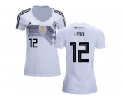 Women Germany #12 Leno White Home Soccer Country Jersey