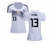 Women Germany #13 Stindl White Home Soccer Country Jersey