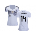 Women Germany #14 Emre Can White Home Soccer Country Jersey