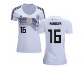 Women Germany #16 Rudiger White Home Soccer Country Jersey