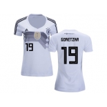 Women Germany #19 Goretzka White Home Soccer Country Jersey