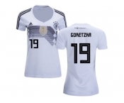 Women Germany #19 Goretzka White Home Soccer Country Jersey