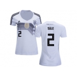 Women Germany #2 Sule White Home Soccer Country Jersey