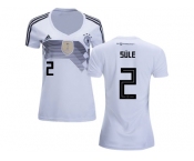 Women Germany #2 Sule White Home Soccer Country Jersey