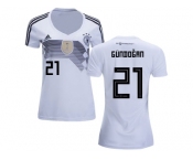 Women Germany #21 Gundogan White Home Soccer Country Jersey