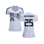 Women Germany #25 Halstenberg White Home Soccer Country Jersey