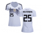 Women Germany #25 Halstenberg White Home Soccer Country Jersey