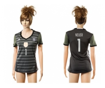 Women's Germany #1 Neuer Away Soccer Country Jersey2