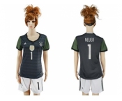 Women's Germany #1 Neuer Away Soccer Country Jersey