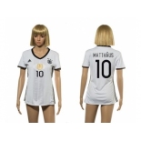 Women's Germany #10 Matthaus White Home Soccer Country Jersey