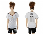 Women's Germany #11 Reus White Home Soccer Country Jersey