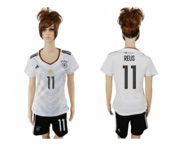 Women's Germany #11 Reus White Home Soccer Country Jersey