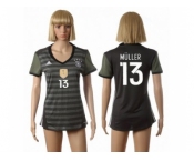 Women's Germany #13 Muller Away Soccer Country Jersey2