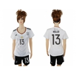 Women's Germany #13 Muller White Home Soccer Country Jersey1