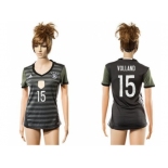 Women's Germany #15 Volland Away Soccer Country Jersey1