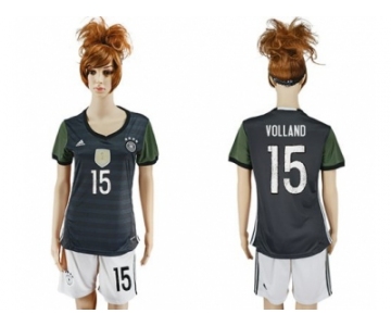 Women's Germany #15 Volland Away Soccer Country Jersey