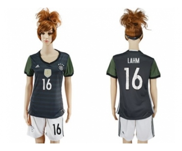 Women's Germany #16 Lahm Away Soccer Country Jersey