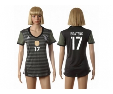 Women's Germany #17 Boateng Away Soccer Country Jersey2