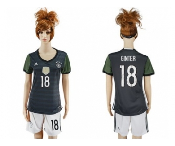 Women's Germany #18 Ginter Away Soccer Country Jersey