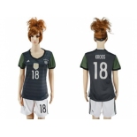 Women's Germany #18 Kroos Away Soccer Country Jersey