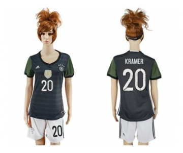 Women's Germany #20 Kramer Away Soccer Country Jersey