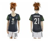 Women's Germany #21 Gundogan Away Soccer Country Jersey