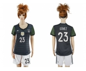 Women's Germany #23 Gomez Away Soccer Country Jersey