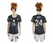 Women's Germany #24 Trapp Away Soccer Country Jersey