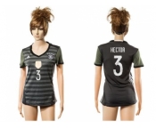 Women's Germany #3 Hector Away Soccer Country Jersey1