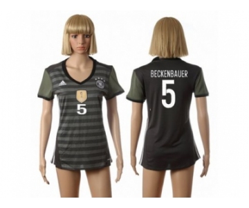 Women's Germany #5 Beckenbauer Away Soccer Country Jersey