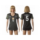 Women's Germany #5 Hummels Away Soccer Country Jersey1