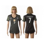 Women's Germany #7 Schweinsteiger Away Soccer Country Jersey2