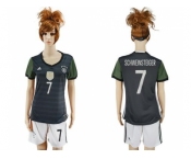 Women's Germany #7 Schweinsteiger Away Soccer Country Jersey