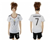 Women's Germany #7 Schweinsteiger White Home Soccer Country Jersey