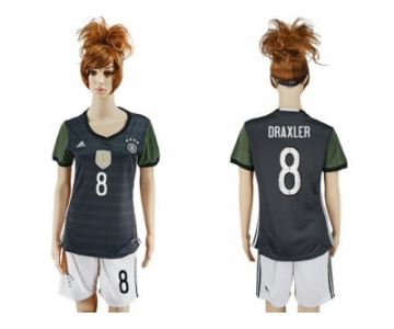 Women's Germany #8 Draxler Away Soccer Country Jersey