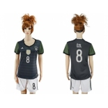 Women's Germany #8 Ozil Away Soccer Country Jersey