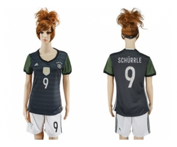 Women's Germany #9 Schurrle Away Soccer Country Jersey