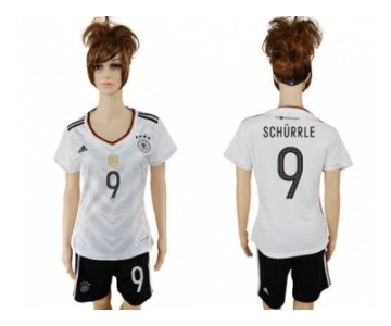 Women's Germany #9 Schurrle White Home Soccer Country Jersey