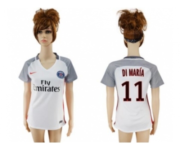 Women's Paris Saint-Germain #11 Di Maria Sec Away Soccer Club Jersey