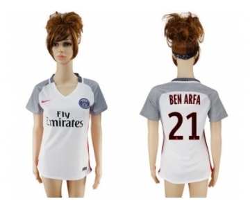 Women's Paris Saint-Germain #21 Ben Arfa Sec Away Soccer Club Jersey